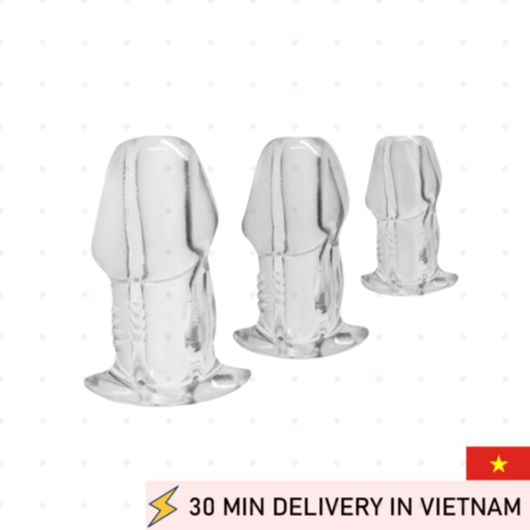 Clear hollow anal plug set fantasy unique design 