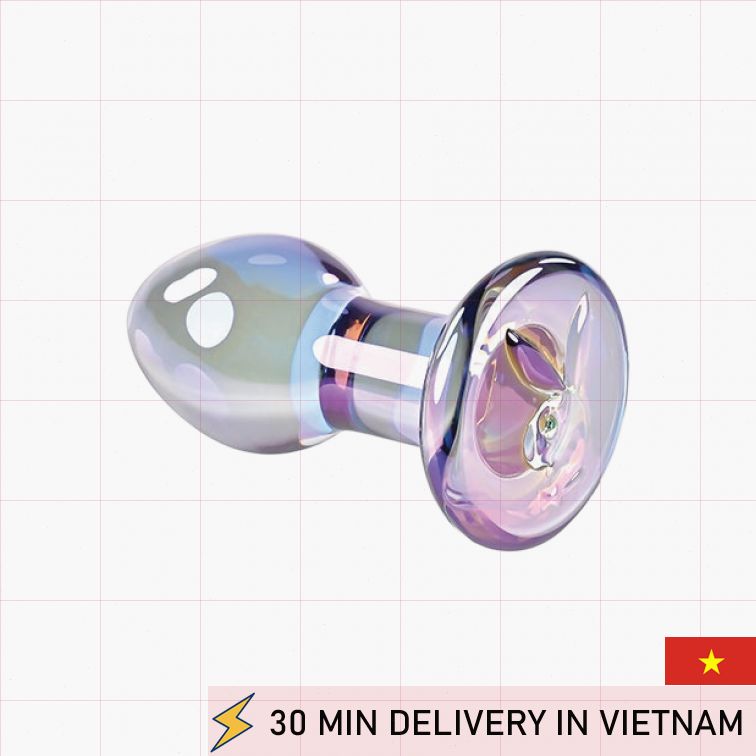 Glass Anal Plug Jewel Design Smooth Premium Feel 