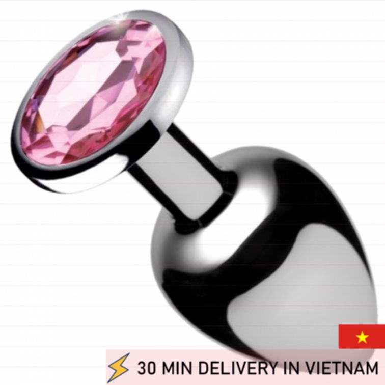 Gem Anal Plug Pink Sparkling Elegant Design 