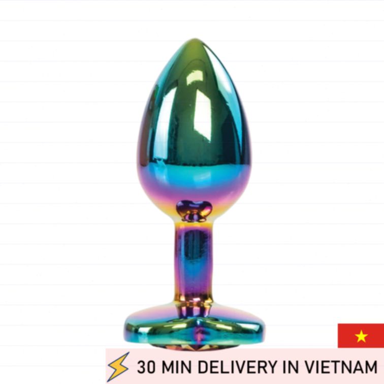 Rainbow Metal Anal Plug Smooth Premium Finish 