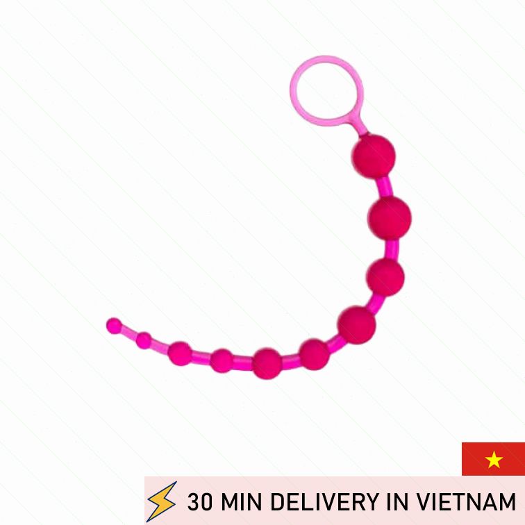 Anal Beads Chain Pink Smooth Gradual Stimulation 