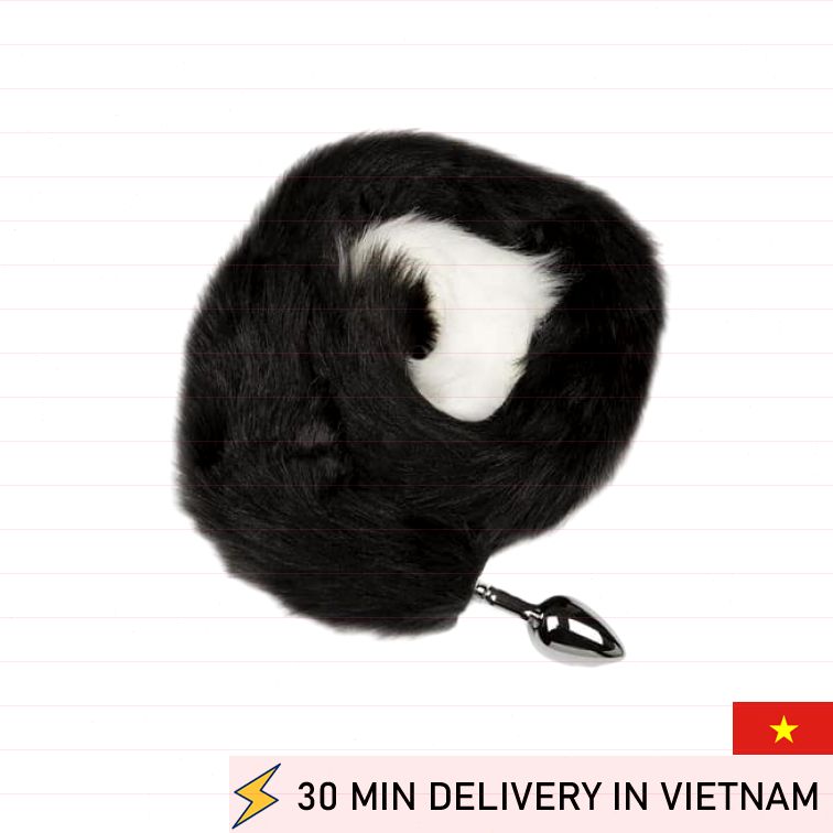 Metal Butt Plug Tail 6cm Sexy Long Fur Tease Toy 