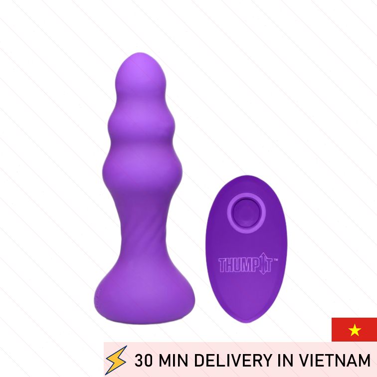 Thrusting Anal Plug 7X Purple Intense Vibrate 