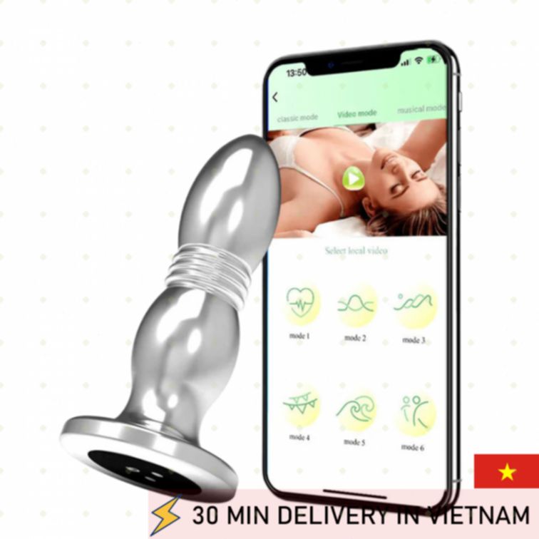App Control Metal Butt Plug Vibrating 