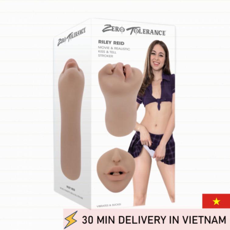 Riley Reid Stroker Real Feel Vibrating Male Sleeve 