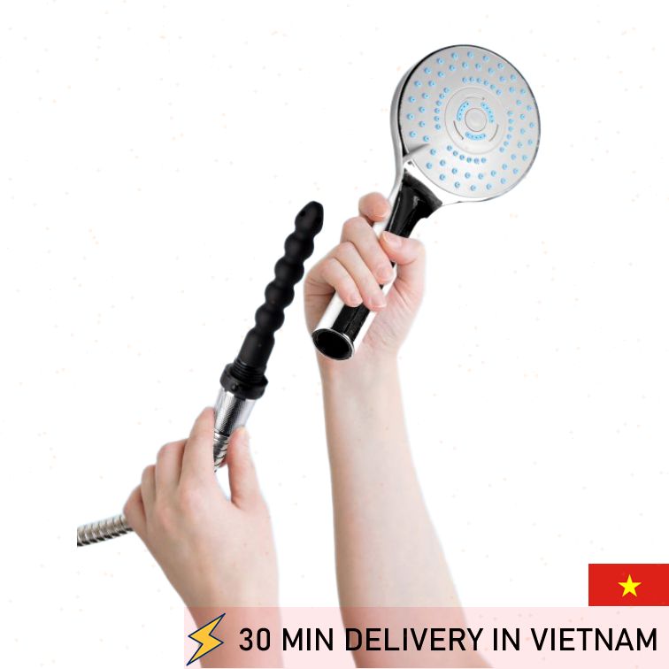 Silicone Enema Shower Head Discreet Clean Comfort 
