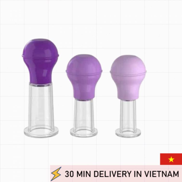 Pipedream Nipple Enhancer Pump Set Purple Intense 