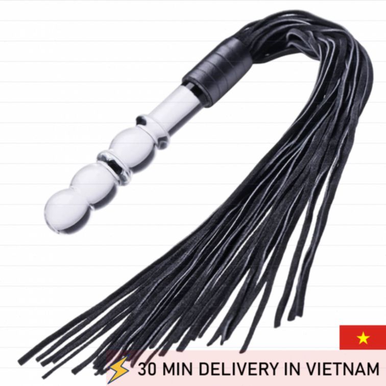 Glass Lingam Dildo Flogger Dual Play Intense Sensation 