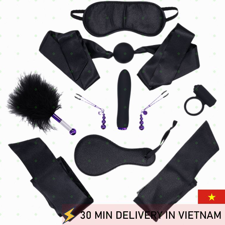 BDSM Kit 11 Piece Premium Bondage Play Set Deluxe 