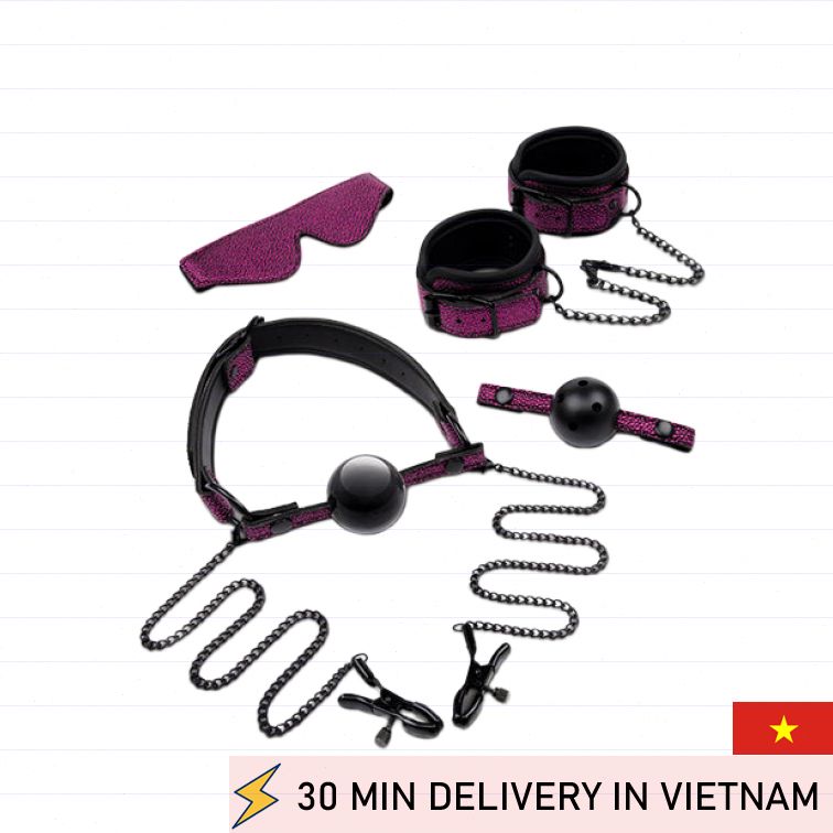 BDSM Kit 7 Piece Bondage Set Intense Roleplay Fun 