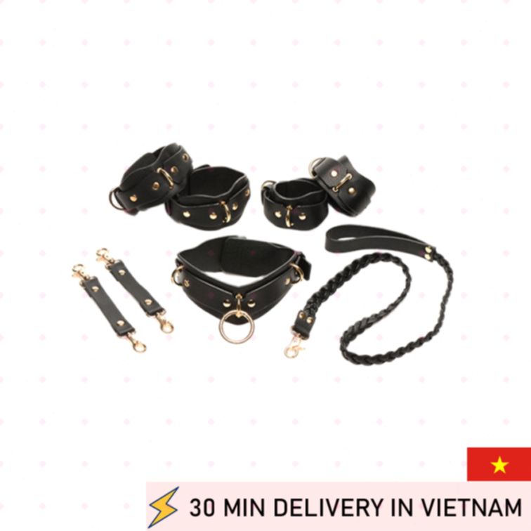 Bondage Restraint Set Luxury Leather Couple Play 