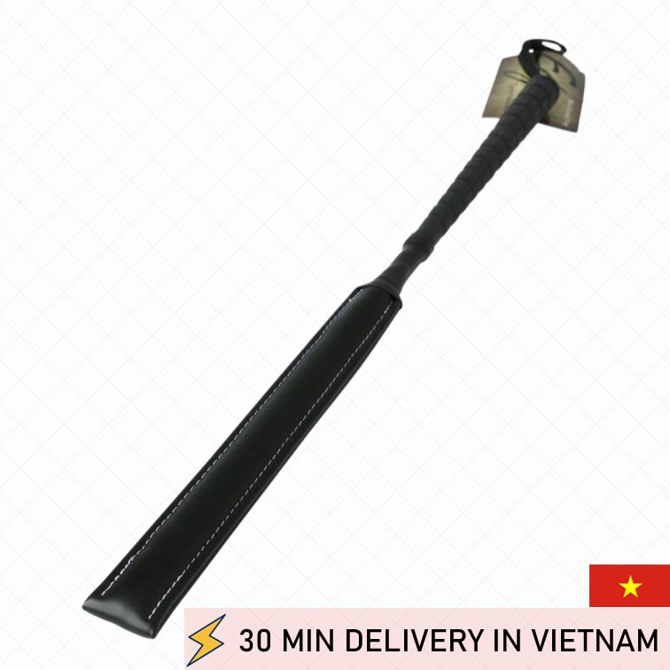 Bondage Crop Whip Black Vegan Firm Kink Play Tool 