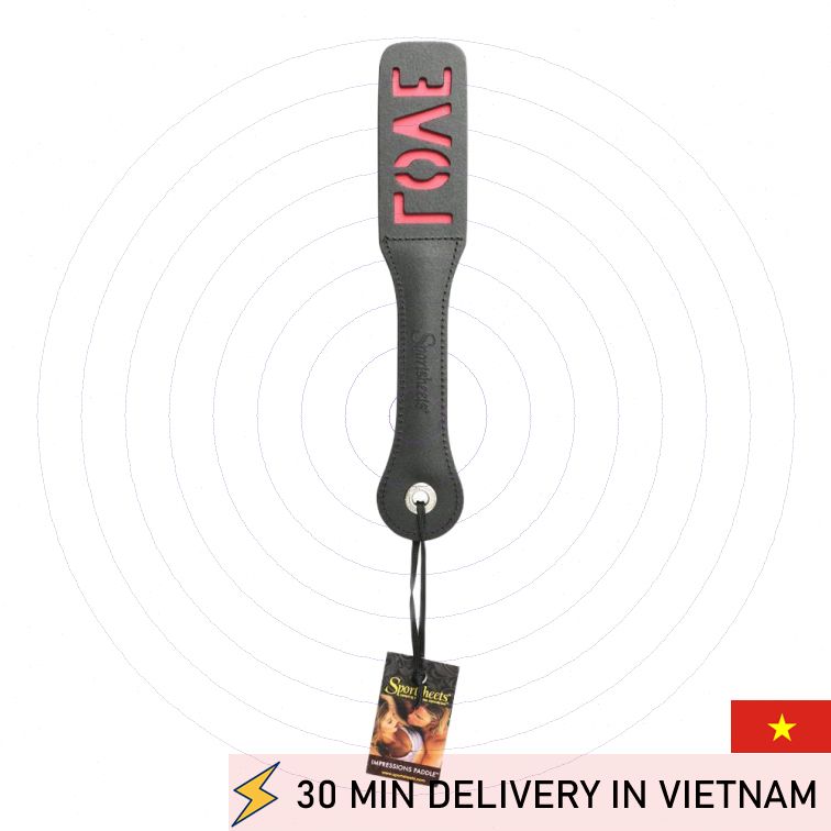 Leather Paddle Love Impression Spanking Toy 