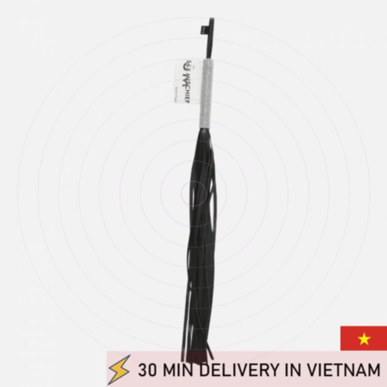 Vegan Leather Flogger Sparkle BDSM Whip 
