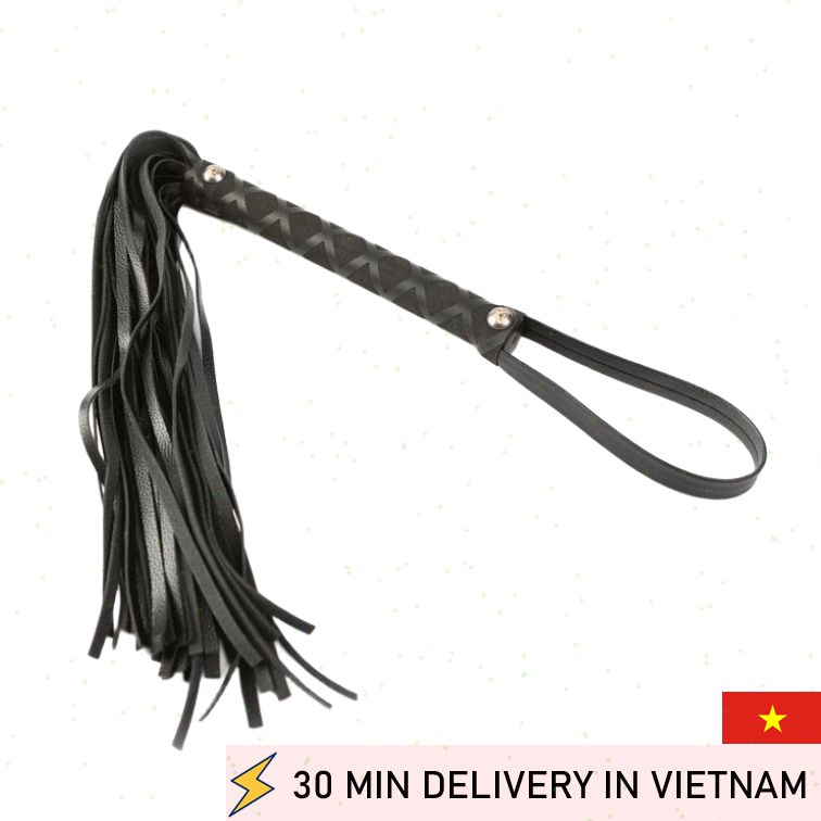Leather Flogger Whip Sensory Play Intense Tease 