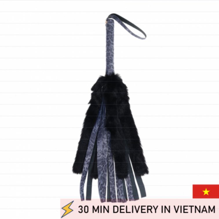 Faux Fur Flogger Sensual Tease BDSM Whip Play 