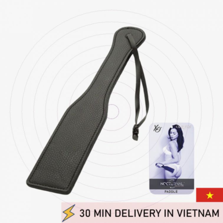 Nocturnal Stitched Paddle Black BDSM Spanking Toy 