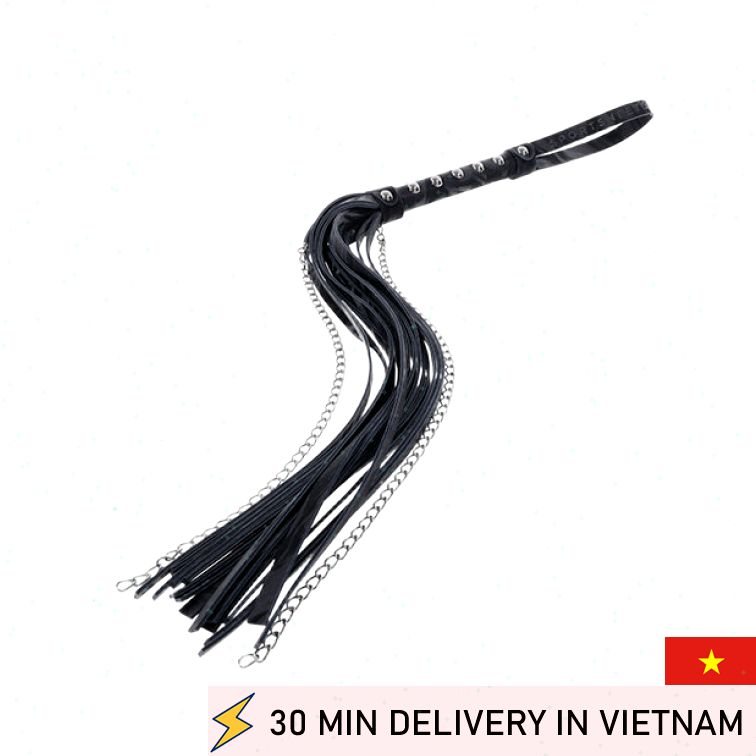Velvet Noir Chain Flogger Soft Suede Sensation Whip 