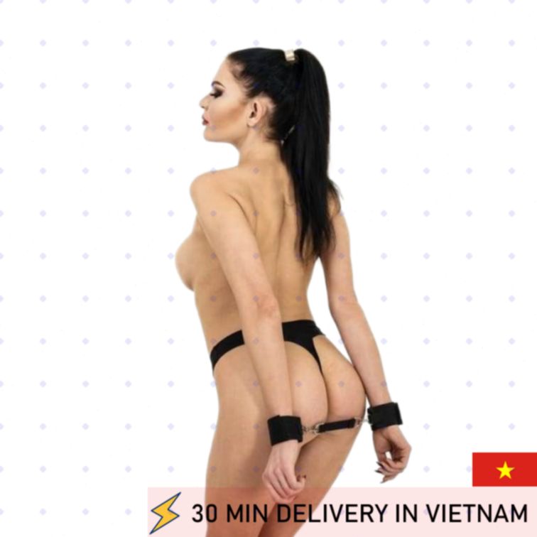 Black Handcuffs BDSM Restraint Roleplay Fun 