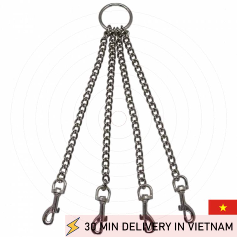 Podium Silver Chain with Carabiner BDSM Accessory 
