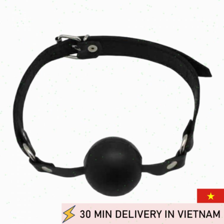 Leather Ball Gag Strap BDSM Tease Play 