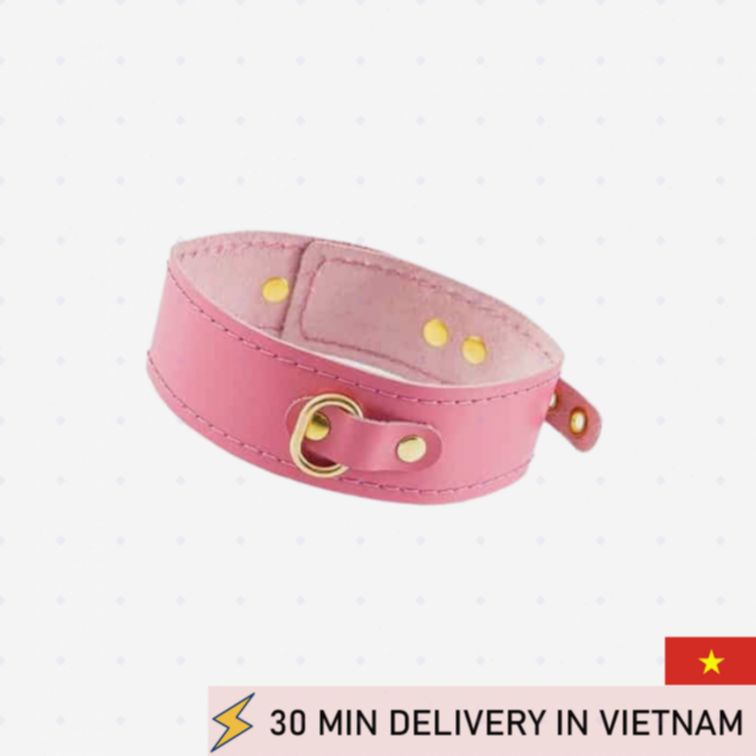 Pecado Pink Collar BDSM Soft Leather Fetish Play 