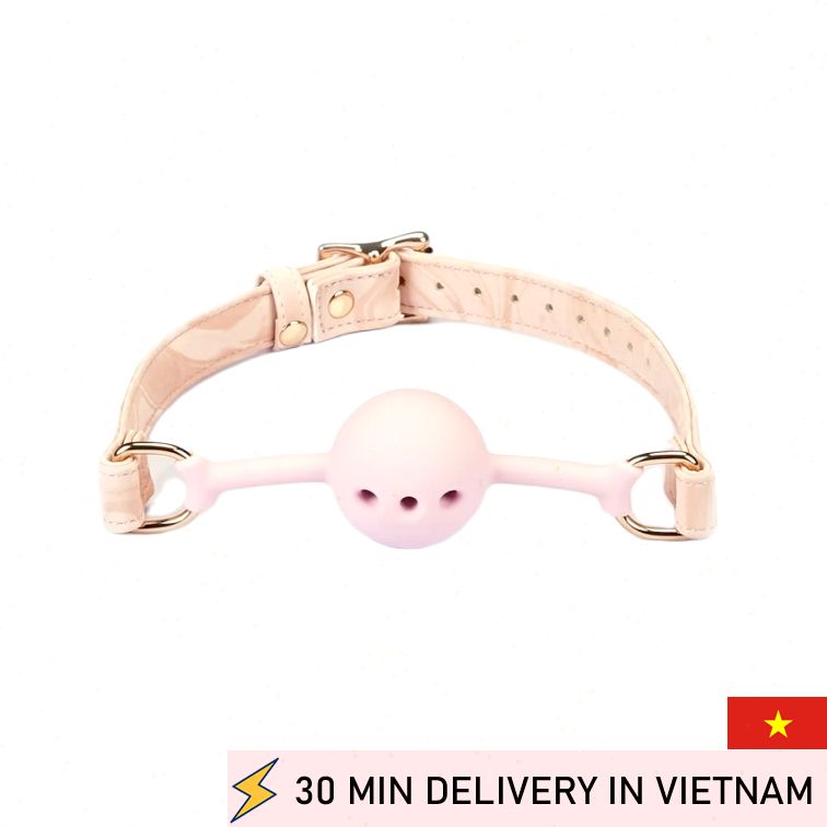 Vegan Ball Gag Soft Pink Sensual Play 