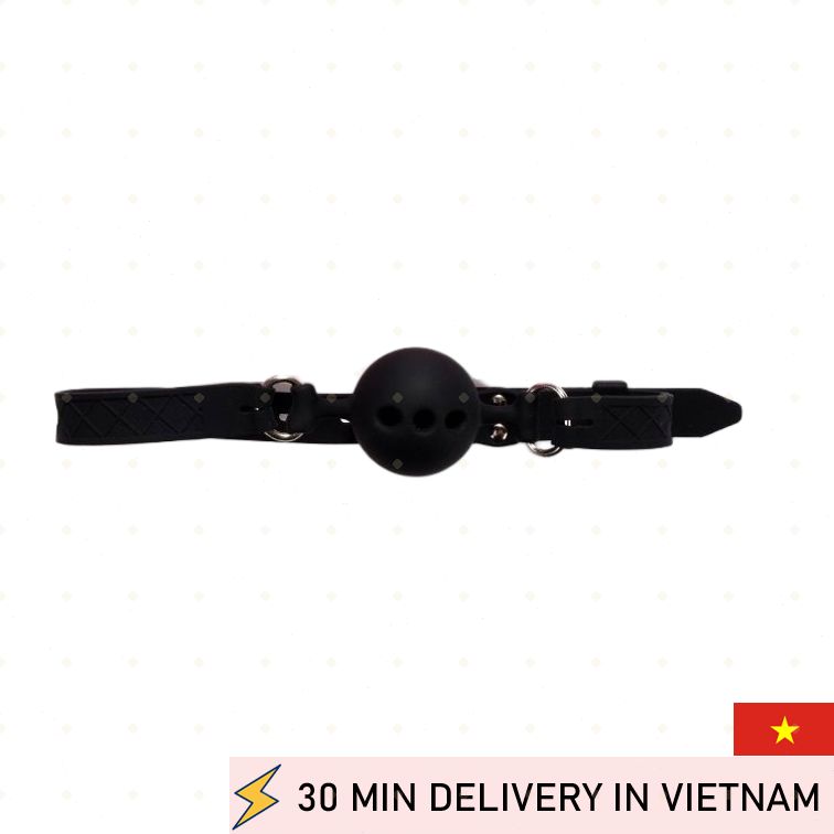 Breathable Ball Gag Silicone Control Black 