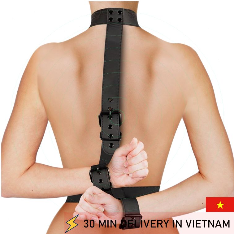 BDSM Restraint Set Collar Cuffs Fetish Submissive 