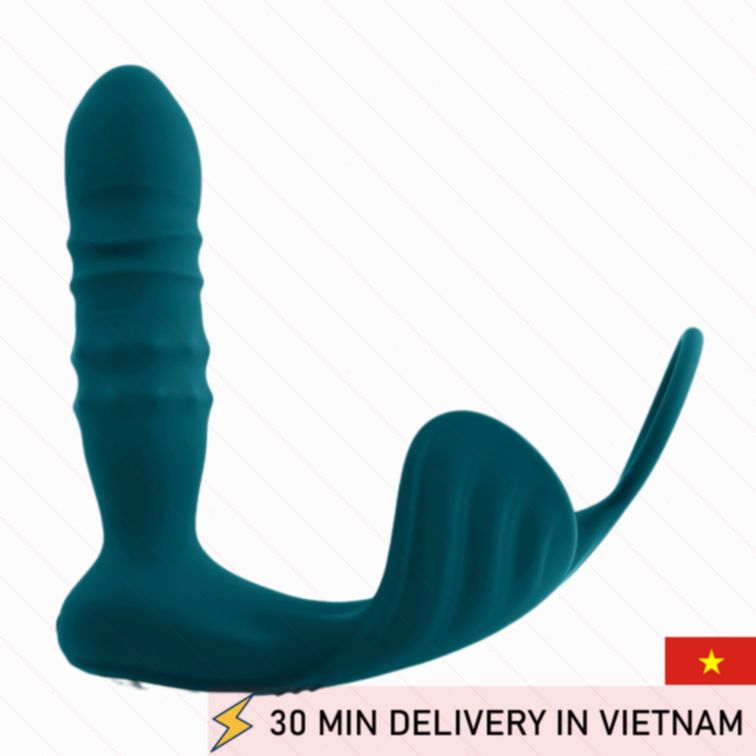 Thrusting Vibrating Anal Toy Multi Function Stimulator 