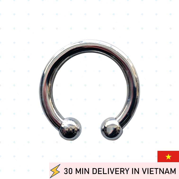 Steel Cock Ring 30mm Horseshoe Strong Hold 