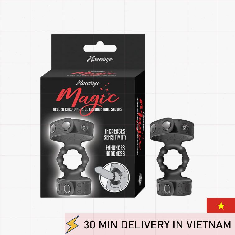 Beaded Cock Ring Adjustable Strap Extra Stamina 
