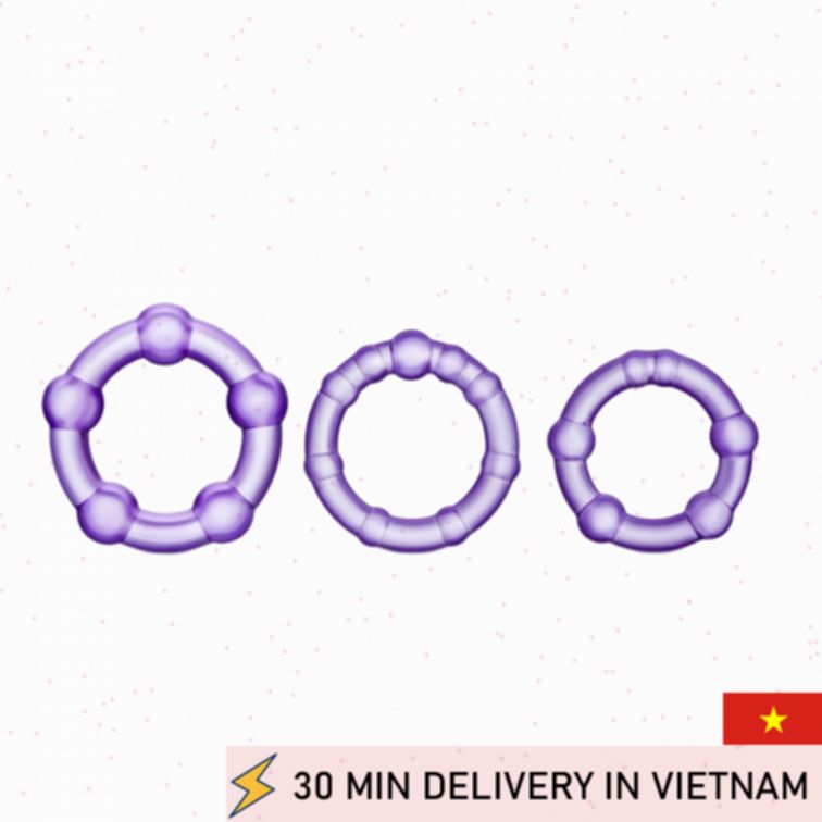 Blush Stay Hard Beaded Cock Ring Set 