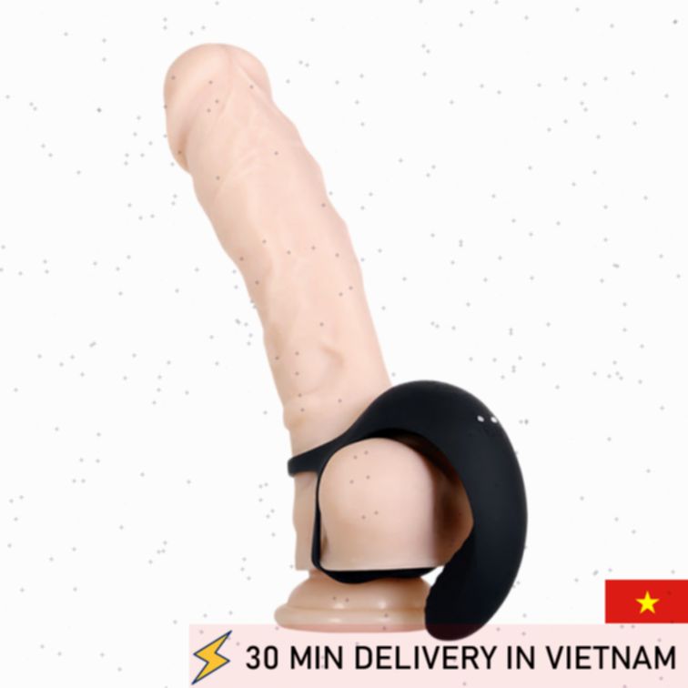Vibrating Cock Ring Ball Cradle Strong Stim 