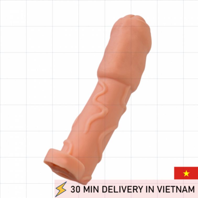 Penis sleeve extender 16cm realistic soft enhancer 