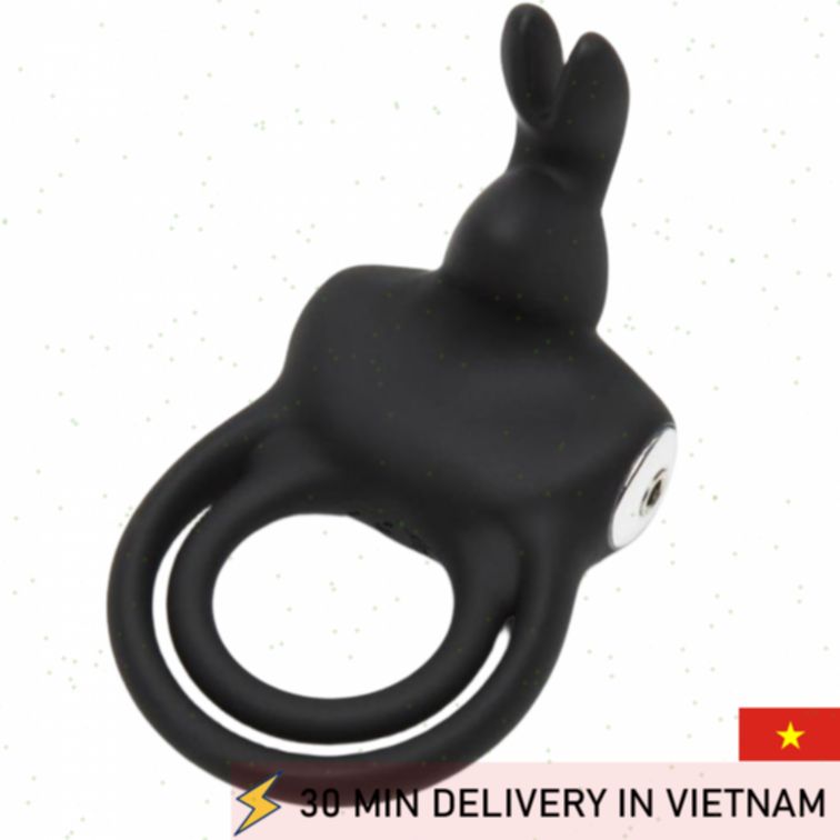 Couples Vibrating Ring Black Enhance Dual Pleasure 