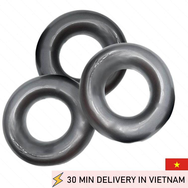 Silicone cock rings set silver thickness enhancer 