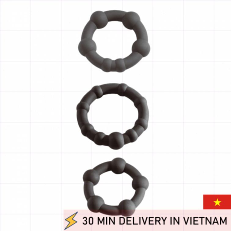Malesation Cock Ring Set Silicone Delay Boost 