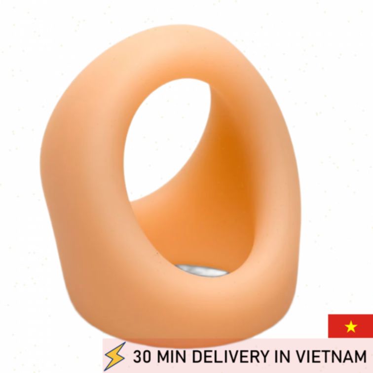 double cock ring beige stamina boost comfort fit 