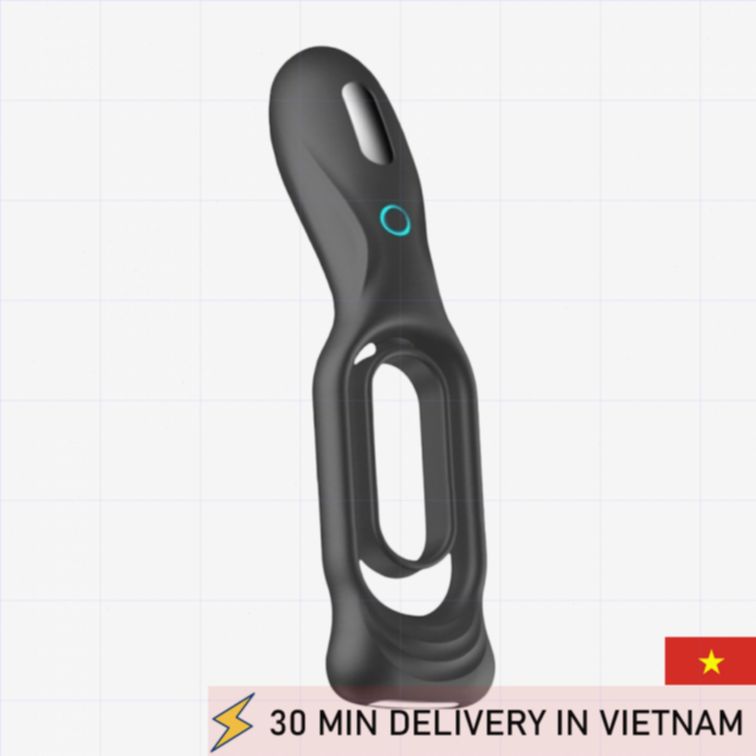 Vibrating Cock Ring Black Strong Pulse Pleasure 