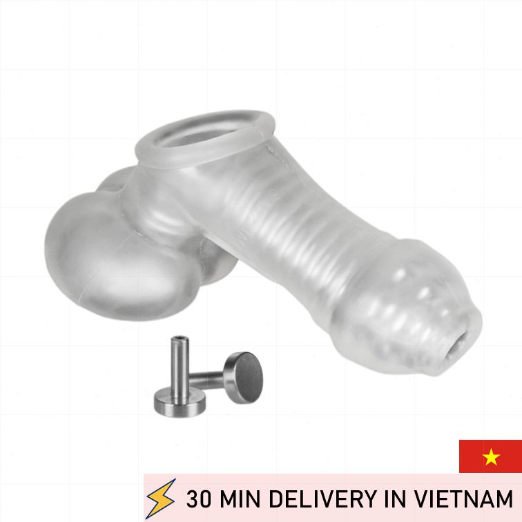 Electro Cock Ring Transparent Shock Sleeve Fetish Toy 
