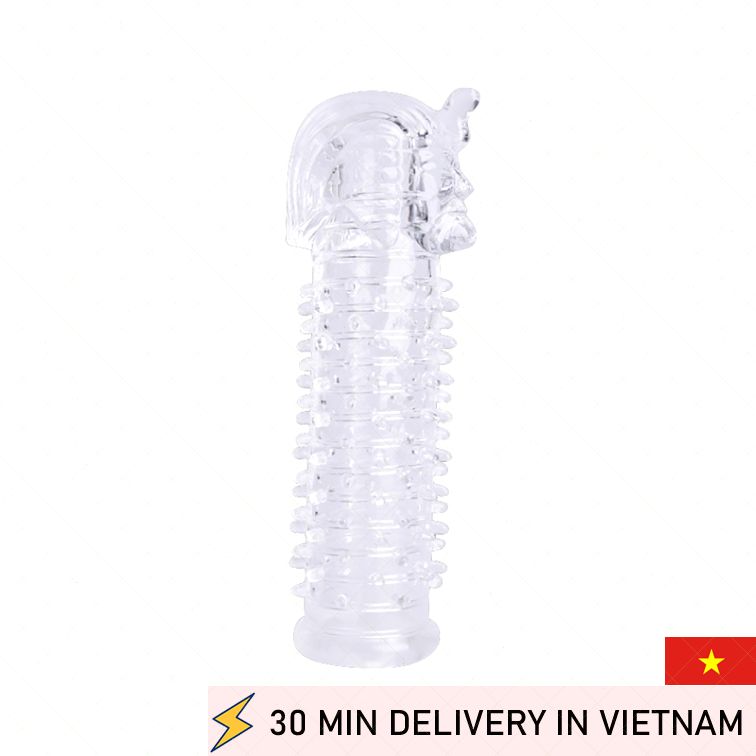 Textured Penis Sleeve Transparent Extra Stimulation 
