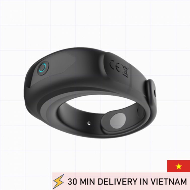 Adjustable Vibrating Cock Ring Strong Black Edition 