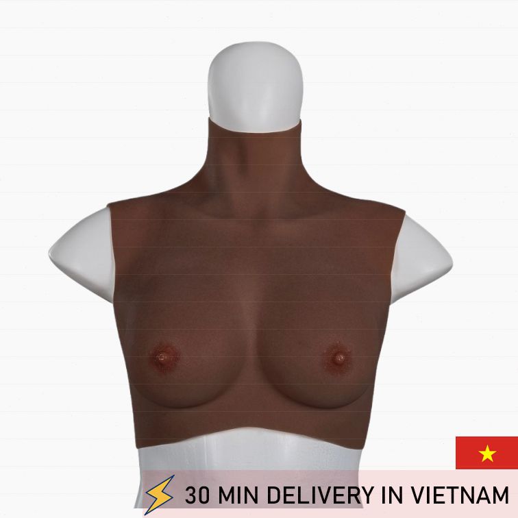 Realistic Silicone Breast Black Soft Touch 