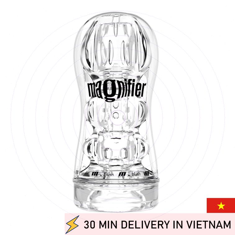 Blush Magnifier Clear Stroker Textured Male Toy 