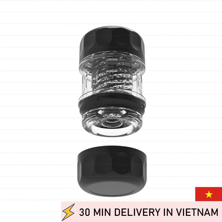 Soft Masturbator Cup Compact Deep Sensation Black 