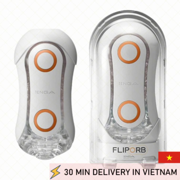 Flip Orb Masturbator orange textured pleasure cup 
