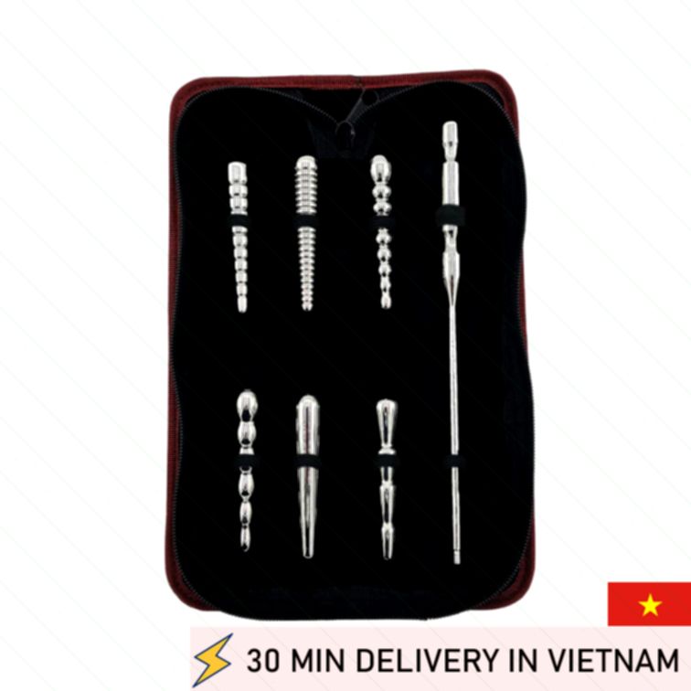 Penis Plug Set Steel 7 Piece Advanced Urethral Play 