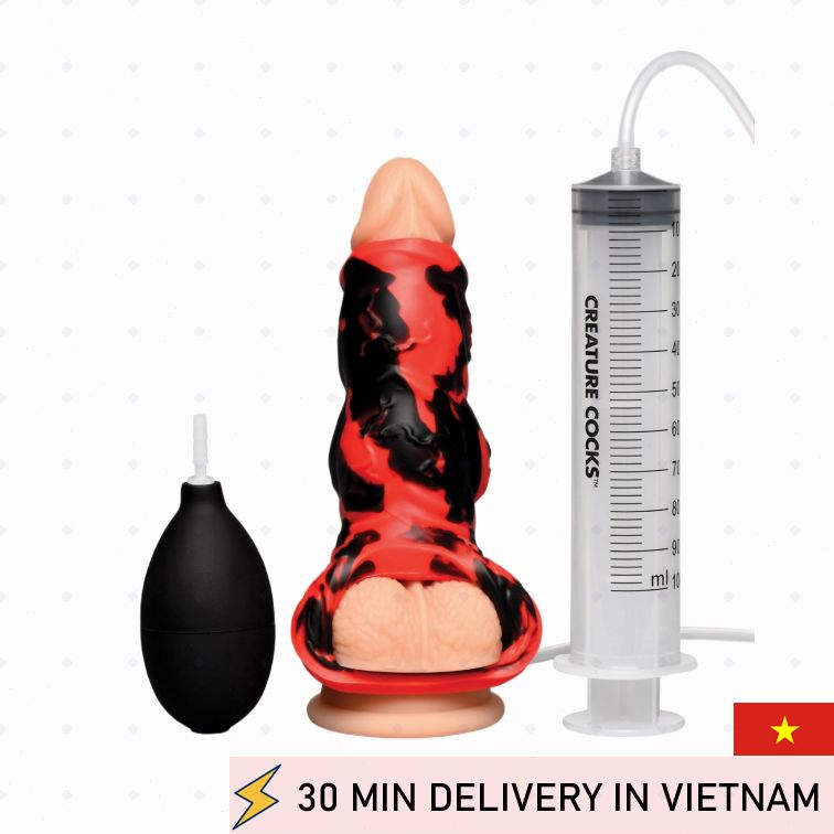 Hell Hound Silicone Penis Enhancer Squirting Fun 