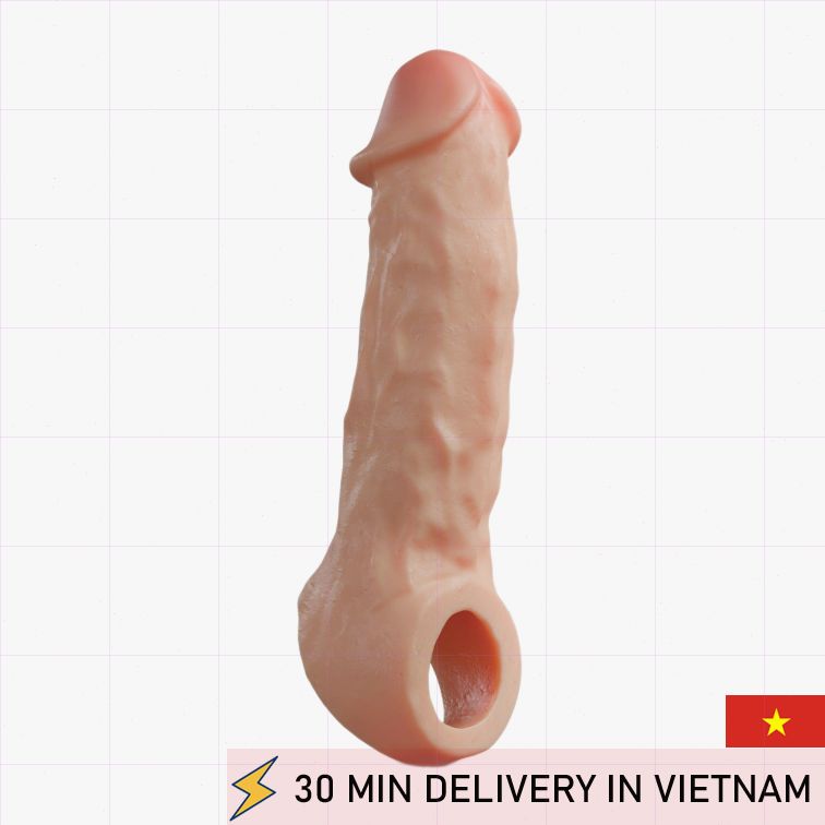 Penis Extender Sleeve Silicone Size Enhancement 